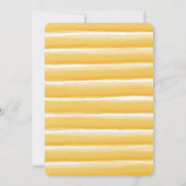 Geel en grijs Waterverf Stripes Wedding Kaart (Achterkant)