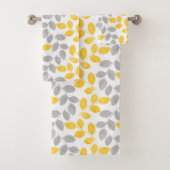 Geel en grijs Waterverf verliest patroon Bad Handdoek (Insitu)