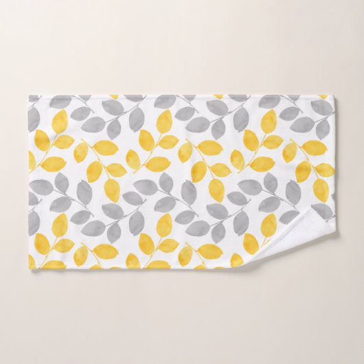 Geel en grijs Waterverf verliest patroon Bad Handdoek (Handdoek)