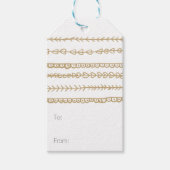Geel en grijs Zig Zag Pattern Cadeaulabel (Voorkant)