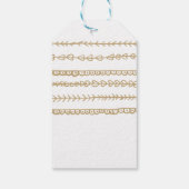 Geel en grijs Zig Zag Pattern Cadeaulabel (Achterkant)