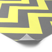 Geel en grijs zigzag poster (Hoek)