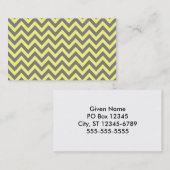 Geel en grijs zigzag visitekaartje (Voorkant / Achterkant)
