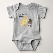 Geel en grijs zoet Foto gepersonaliseerd Romper (Voorkant)