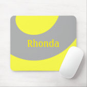 Geel en grijs zwijn muismat (Met muis)