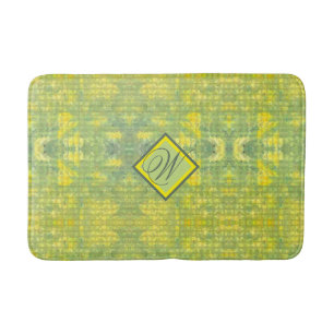 Geel en groen Abstract Badmat