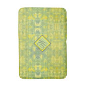 Geel en groen Abstract Badmat (Voorkant Verticaal)