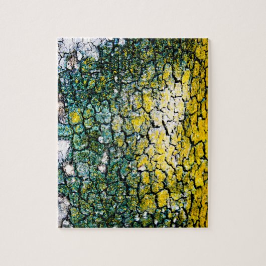 Geel en Groen Abstract Legpuzzel (Verticaal)