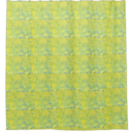 Geel en groen abstract ontwerp douchegordijn