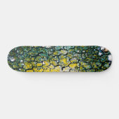 Geel en Groen Abstract Persoonlijk Skateboard (Horizontaal)