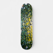 Geel en Groen Abstract Persoonlijk Skateboard (Voorkant)