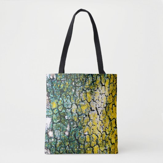 Geel en Groen Abstract Tote Bag (Voorkant)
