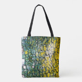 Geel en Groen Abstract Tote Bag (Achterkant)