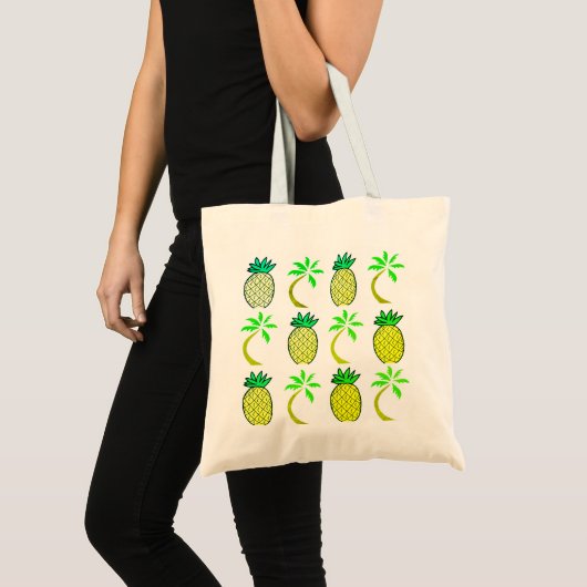 Geel en groen anananas Jumbo Tas (Voorkant (product))