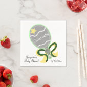 Geel en groen Baby Rattle Sweet Baby shower Servetten (Insitu)