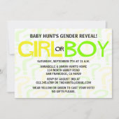Geel en groen Baby shower Kaart (Voorkant)