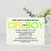 Geel en groen Baby shower Kaart (Staand voorkant)