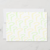 Geel en groen Baby shower Kaart (Achterkant)