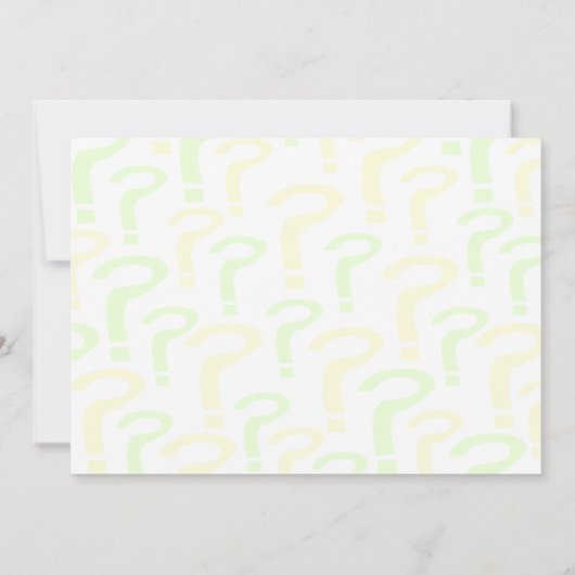 Geel en groen Baby shower Kaart (Achterkant)