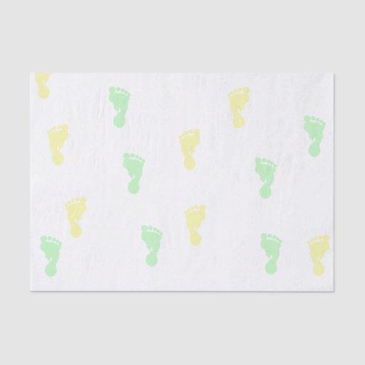Geel en groen Baby, voetafdrukken, 10 lbs, papier (Voorkant)