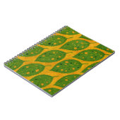 Geel en groen blad met patroon notitieboek (Linkerzijde)