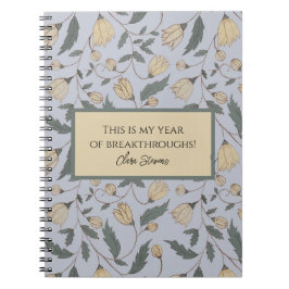 geel en groen bloemmotief notitieboek