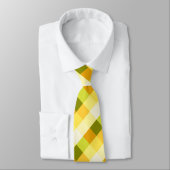 Geel en groen buffel spelden en monogram stropdas (Gebonden)