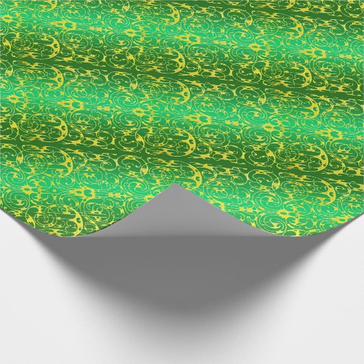 Geel en groen cadeaupapier (Hoek)