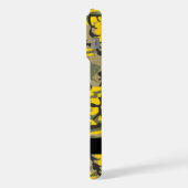 Geel en groen camouflage Jouw naam Personaliseren iPhone Hoesje (Linkerkant)
