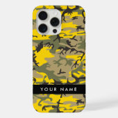 Geel en groen camouflage Jouw naam Personaliseren iPhone Hoesje (Achterkant)