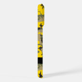 Geel en groen camouflage Jouw naam Personaliseren iPhone Hoesje (Rechterkant)