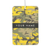Geel en groen camouflage Jouw naam Personaliseren Luchtverfrisser (Voorkant)