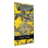 Geel en groen camouflage Jouw naam Personaliseren Mini Klembord (Schuin)