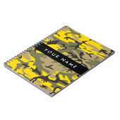 Geel en groen camouflage Jouw naam Personaliseren Notitieboek (Linkerzijde)