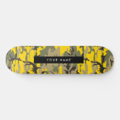 Geel en groen camouflage Jouw naam Personaliseren Persoonlijk Skateboard (Horizontaal)