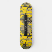 Geel en groen camouflage Jouw naam Personaliseren Persoonlijk Skateboard (Voorkant)