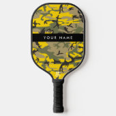 Geel en groen camouflage Jouw naam Personaliseren Pickleball Paddle (Voorkant)