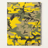 Geel en groen camouflage Jouw naam Personaliseren Planner (Achterkant)