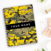 Geel en groen camouflage Jouw naam Personaliseren Planner