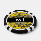 Geel en groen camouflage Jouw naam Personaliseren Poker Chips (Enkel)
