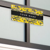 Geel en groen camouflage Jouw naam Personaliseren Spandoek (Buitenkant Gebouw)