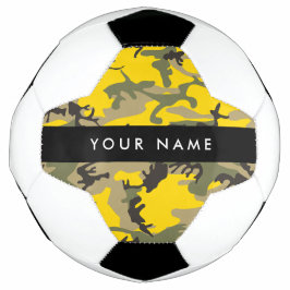 Geel en groen camouflage Jouw naam Personaliseren Voetbal