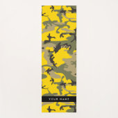 Geel en groen camouflage Jouw naam Personaliseren Yogamat (Voorkant)