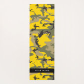 Geel en groen camouflage Jouw naam Personaliseren Yogamat (Achterkant)