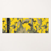 Geel en groen camouflage Jouw naam Personaliseren Yogamat (Voorkant (horizontaal))