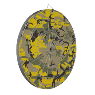 Geel en groen camouflage, militair, leger dartbord