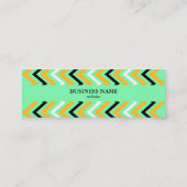 Geel en groen Chevron Pattern Mini Visitekaartje (Achterkant)