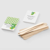 Geel en Groen Citroen Limoen Bruiloft Handwaaier (Niet-gemonteerd)