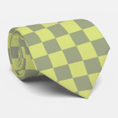 Geel en groen controlebord stropdas (Opgerold)
