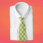 Geel en groen controlebord stropdas<br><div class="desc">Geel en groen controlebord</div>